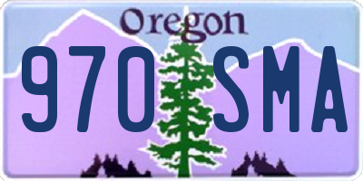 OR license plate 970SMA
