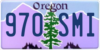 OR license plate 970SMI