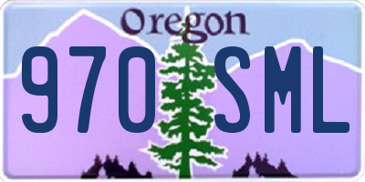 OR license plate 970SML
