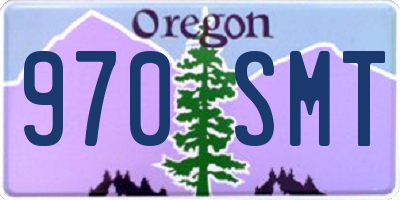 OR license plate 970SMT