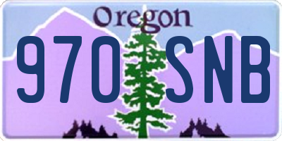 OR license plate 970SNB