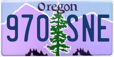 OR license plate 970SNE