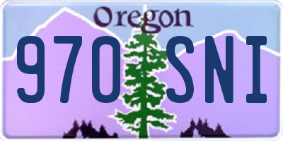 OR license plate 970SNI