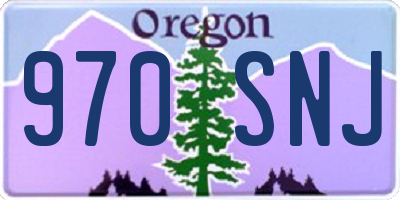 OR license plate 970SNJ