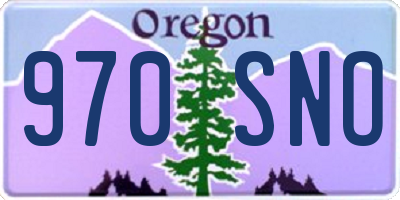 OR license plate 970SNO