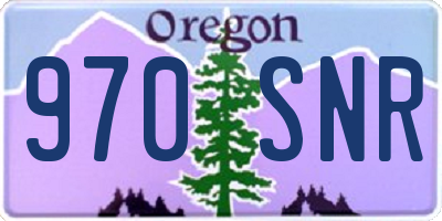 OR license plate 970SNR