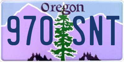 OR license plate 970SNT