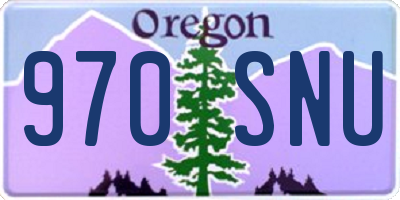 OR license plate 970SNU