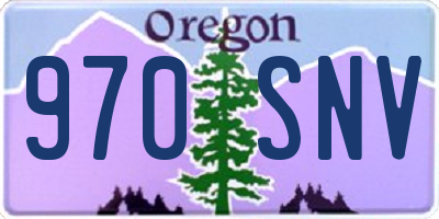 OR license plate 970SNV