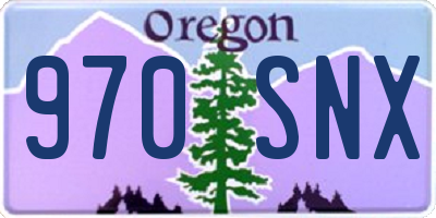 OR license plate 970SNX