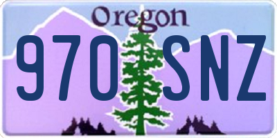 OR license plate 970SNZ