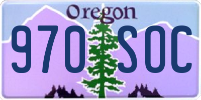 OR license plate 970SOC