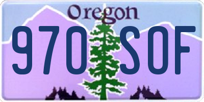 OR license plate 970SOF