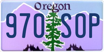 OR license plate 970SOP