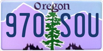 OR license plate 970SOU