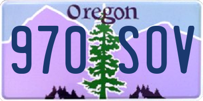 OR license plate 970SOV
