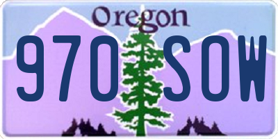 OR license plate 970SOW