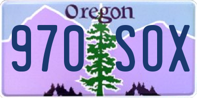 OR license plate 970SOX