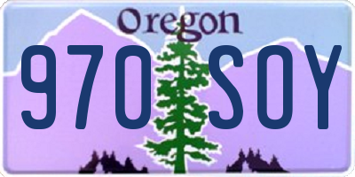 OR license plate 970SOY