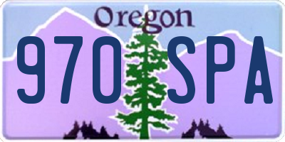 OR license plate 970SPA