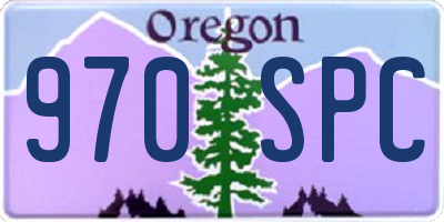 OR license plate 970SPC