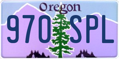 OR license plate 970SPL
