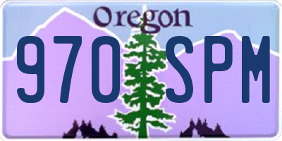 OR license plate 970SPM