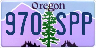 OR license plate 970SPP