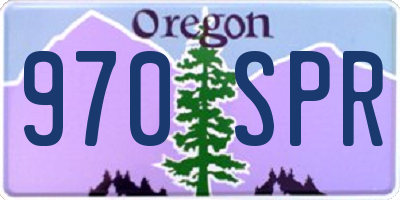 OR license plate 970SPR