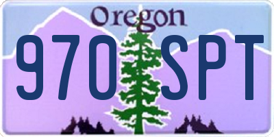 OR license plate 970SPT