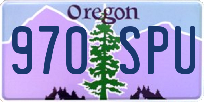 OR license plate 970SPU