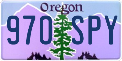 OR license plate 970SPY