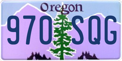 OR license plate 970SQG