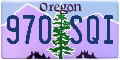 OR license plate 970SQI