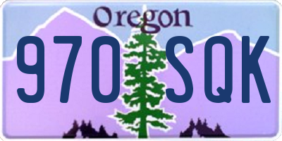 OR license plate 970SQK