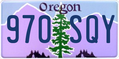 OR license plate 970SQY