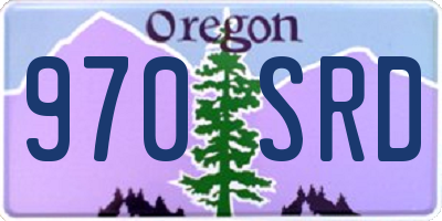 OR license plate 970SRD