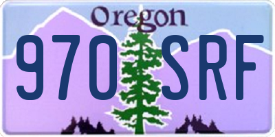 OR license plate 970SRF