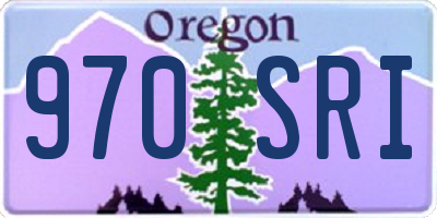 OR license plate 970SRI