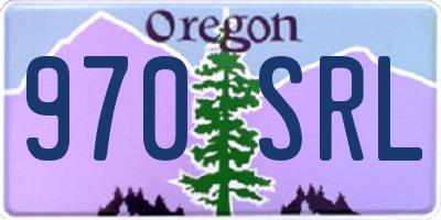 OR license plate 970SRL