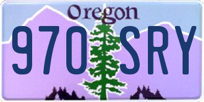 OR license plate 970SRY