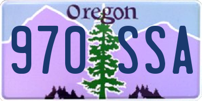 OR license plate 970SSA