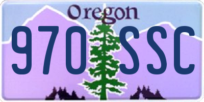 OR license plate 970SSC