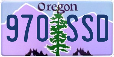 OR license plate 970SSD
