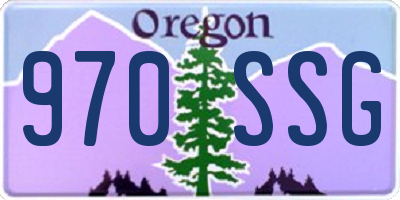 OR license plate 970SSG
