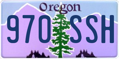 OR license plate 970SSH