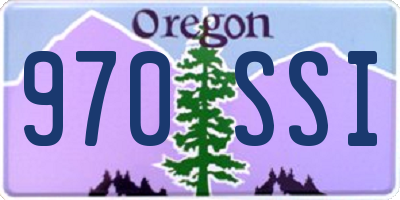 OR license plate 970SSI