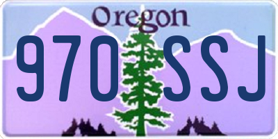 OR license plate 970SSJ