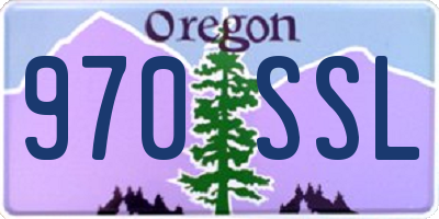 OR license plate 970SSL