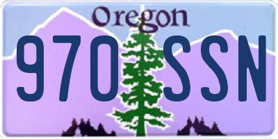 OR license plate 970SSN